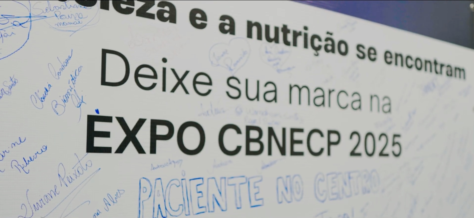 Mural de assinaturas Expo CBNECP